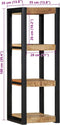 vidaXL - Wandschap - 35x35x100 - cm - massief - ruw - mangohout