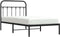 vidaXL - Bedframe - met - hoofdbord - metaal - zwart - 100x190 - cm