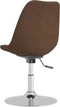 vidaXL - Eetkamerstoelen - draaibaar - 4 - st - stof - bruin