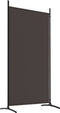 vidaXL - Kamerscherm - met - 2 - panelen - 175x180 - cm - stof - bruin