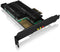 Icy Box PCIe 4.0 - PCIe extensiekaart voor 2x M.2 SSDs met heatsinks - Antraciet
