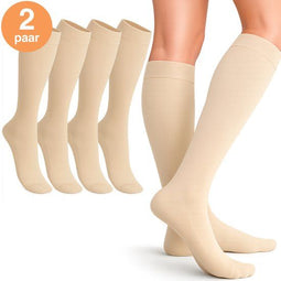 Alyze Compressie kousen - 2 paar - Maat 38-40 - Hoog - 20-30 mmHg - Sokken voor mannen & vrouwen -