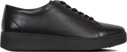 FitFlop Rally - Lage Sneakers - Leren - Zwart (41)