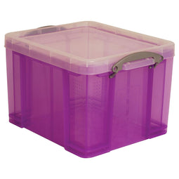 Really Useful Box - Box opbergdoos 35 liter, transparant paars
