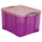 Really Useful Box - Box opbergdoos 35 liter, transparant paars