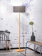 GOOD&MOJO Vloerlamp Fuji - Donkergrijs/Bamboe - Ø47cm - Scandinavisch,Bohemian - Staande lampen voor Woonkamer - Slaapkamer
