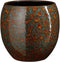 Mica Decorations Bloempot Fabian - 24x24x24 cm - Terracotta - Blauw