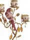 Light&living Kandelaar 3L 22,5x9x31,5 cm LOROS bordeaux-crème+brons