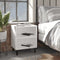Nachtkastjes 2 st met metalen poten 40x30x50 cm wit