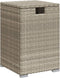 Afdekkast propaangasfles 40x40x60 cm Poly Rattan lichtgrijs