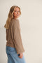 na-kd Oversized Knitted Trui - Comfy Loose Fit - Donker Beige - Maat S
