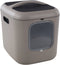 Flamingo Romy - Kattenbak XXL - Magnetische deur en koolfilter - Taupe - 61,5 x 50 x 57,5 cm