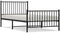 vidaXL - Bedframe - met - hoofd- - en - voeteneinde - metaal - zwart - 100x200 - cm