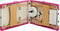 vidaXL - Massagetafel - inklapbaar - 3 - zones - hout - wit - en - roze