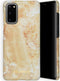 Selencia Hoesje Geschikt voor Samsung Galaxy S20 - Selencia Maya Fashion Backcover - geel