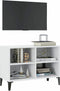 vidaXL - Tv-meubel - met - metalen - poten - 69,5x30x50 - cm - wit