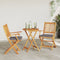 vidaXL - Vouw - Tuinstoelen - met - Grijze - Kussen - 2st - Vast - Acacia - Hout