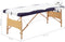 vidaXL - Massagetafel - inklapbaar - 3 - zones - hout - wit - en - paars