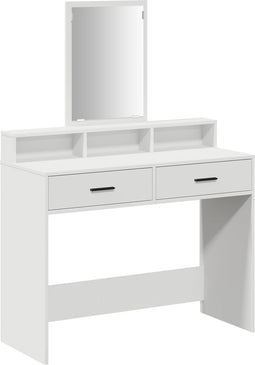 vidaXL - Witte - Kaptafel - met - Lades, - 100x41x140 - cm