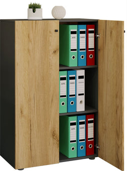 VCM Kantoorkast Boeken Mappen Archiefkast Kantoormeubelen Kast Lona 3-voudige draaideuren Kantoorkast Boeken Mappen Archiefkast Kantoormeubelen Kast Lona 3-voudige draaideuren