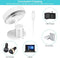 USB-ventilator, mini stille elektrische ventilator, bureauventilator aangedreven door USB en 2600 mAh oplaadbare batterijen, traploze kleine desktopventilator voor auto, sportschool, kantoor, buiten, reizen, kamperen (wit)