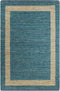vidaXL - Vloerkleed - handgemaakt - 80x160 - cm - jute - blauw