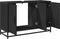 vidaXL - Wastafelkast - 90x33x60 - cm - bewerkt - hout - zwart
