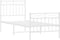 vidaXL - Bedframe - met - hoofd- - en - voeteneinde - metaal - wit - 80x200 - cm