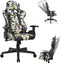 Bureaustoel gamestoel Thomas - racing gaming stijl stoel - ergonomisch verstelbaar - camouflage