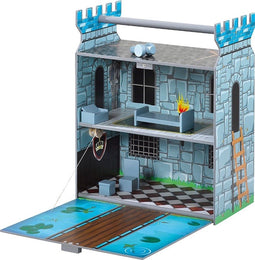 Plum Fortress - Speelset Hout - Werkende ophaalbrug - Grijs Blauw