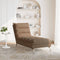 vidaXL - Chaise - longue - met - kussens - stof - bruin
