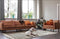 BePureHome Rodeo Bank 3-Zits - Recycle Leer - Cognac - 85x277x86