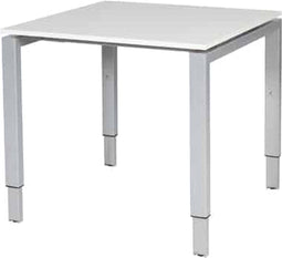 Verstelbaar Bureau - Domino 80x80 wit - alu frame