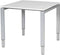 Verstelbaar Bureau - Domino 80x80 wit - alu frame