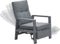 Garden Impressions Captain relax tuinstoel met voetensteun - aluminium - donker grijs/licht grijs