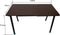 Computertafel bureau - industrieel vintage - 130 cm breed zwart metaal bruin hout