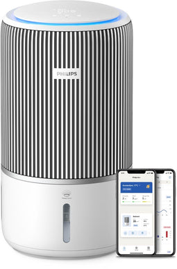 Philips PureProtect Water 3400-serie - Slimme 2-in-1 luchtzuiveraar en bevochtiger - 300 m³/u - Grijs