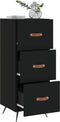 vidaXL - Dressoir - 34,5x34x90 - cm - bewerkt - hout - zwart