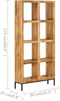 vidaXL - Boekenkast - 80x25x175 - cm - massief - mangohout