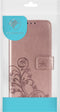 iMoshion Hoesje Geschikt voor Samsung Galaxy A22 (5G) Hoesje Met Pasjeshouder - iMoshion Klavertje Bloemen Bookcase - Rosé Goud