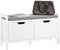 SoBuy FSR63-II-W - Entreebank - Witte schoenenkast met opbergbank - 91 cm breed
