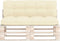 vidaXL - Palletkussens - 2 - st - stof - crèmekleurig