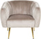Fauteuil LACONIA Fluweel Taupe