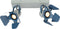 Lucide PICTO - Plafondspot - 2xGU10 - Draaibaar en kantelbaar - Blauw (2 stuks)