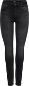 ONLY ONLBLUSH LIFE MID SK DNM REA1099 - Dames Skinny Jeans - Regular waist met riemlussen - Maat XS x L34