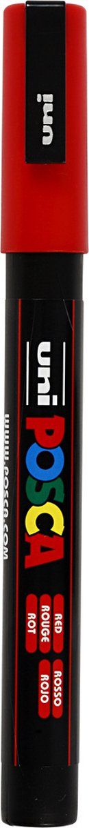 Verfstift Posca PC3M fijn rood