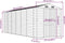 vidaXL - Tuinschuur - 191x555x198 - cm - gegalvaniseerd - staal - lichtbruin