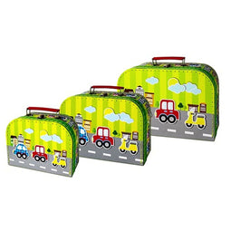 Simply For Kids 3-delige kofferset voertuigen
