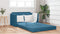 vidaXL - Ligbed - Sofa - 2-in-1 - Blauw - 124x204x61 - cm - Velours