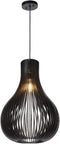 Atmooz - Hanglamp Zita L - zwart - Industrieel - Woonkamer / Slaapkamer / Eetkamer - Plafondlamp - Zwart hout - Hoogte 190cm - Hout